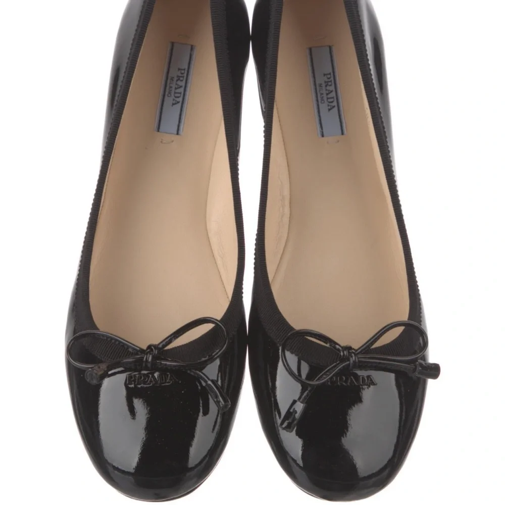 Prada Leather Ballet Flats🔥$375 NO VISIBLE SIGNS of damage,They are EVERYTHING! - Picture 1 of 16